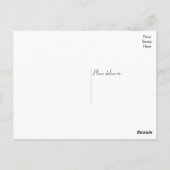 ラブバードありがとう白黒フローラハート ポストカード (裏面)