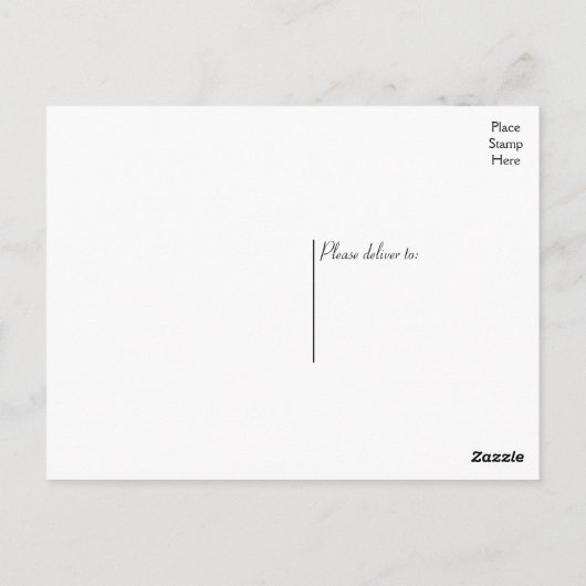 ラブバードありがとう白黒フローラハート ポストカード (裏面)