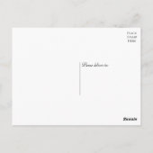 ラブバードありがとう結婚白黒の鳥 ポストカード (裏面)