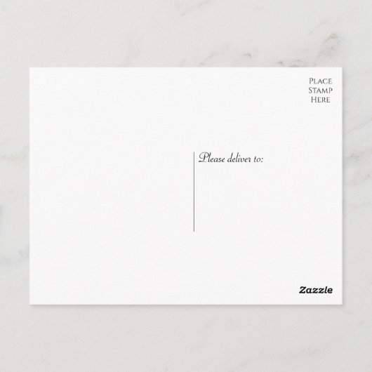 ラブバードありがとう結婚白黒の鳥 ポストカード (裏面)