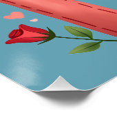 ラブバードお洒落ズパステルコテージコアアート ポスター (コーナー)