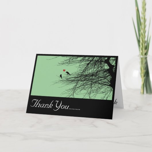 ラブバードたちへ、ありがとうカード。 サンキューカード (正面)