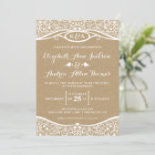 ラブバードつる植物パターン結婚式招待状 招待状 (スタンド正面)