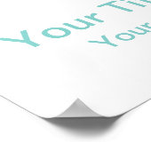 ラブバードとハートカスタム文字 ポスター (角)