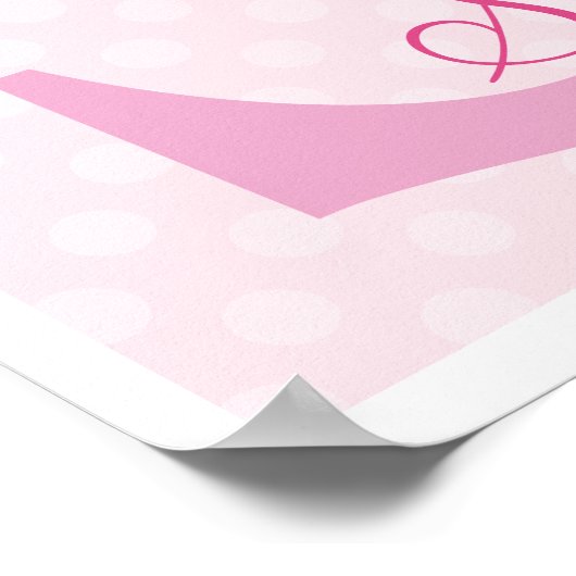 ラブバードと枝の上のフクロウのポルカドットアートプリント ポスター (角)