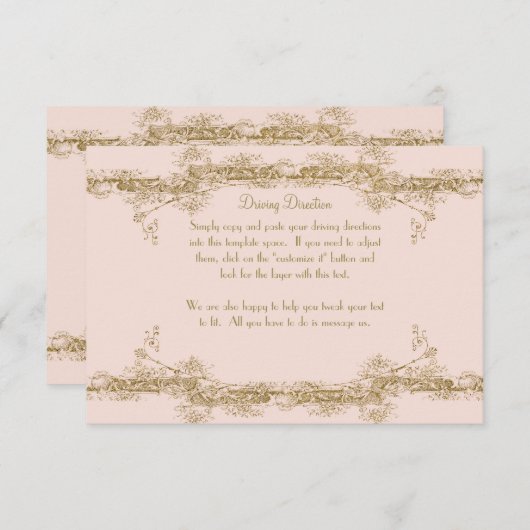 ラブバードのエッチング華やかなヴィンテージドライブ情報 エンクロージャーカード (正面/裏面)