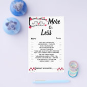 ラブバードのカップルのシャワーゲームカード チラシ (シングル)