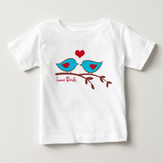 ラブバードのシャツ ベビーTシャツ (正面)