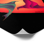 ラブバードのバレンタインデーの贈り物 ポスター (角)