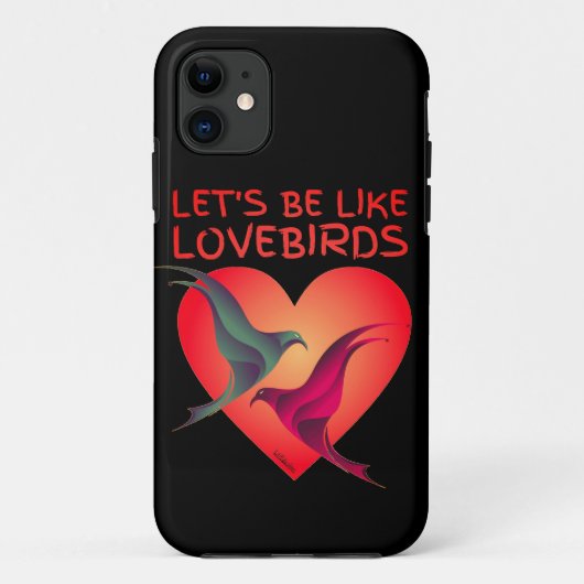 ラブバードのバレンタインデーの贈り物 Case-Mate iPhoneケース (裏面)
