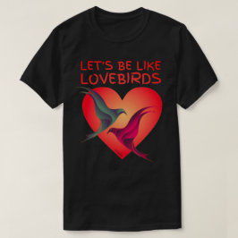 ラブバードのバレンタインデーの贈り物 Tシャツ
