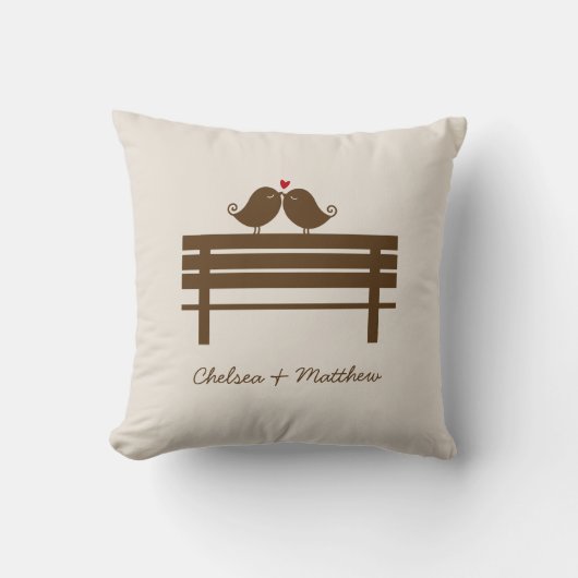 ラブバードのベンチ{red} クッション (正面)