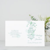 ラブバードのミントグリーン結婚式 プログラム (スタンド正面)