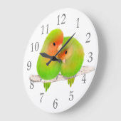 ラブバードの壁時計 ラージ壁時計 (傾斜)