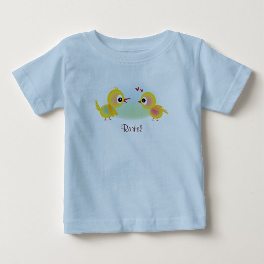 ラブバードの子供Tシャツ ベビーTシャツ (正面)