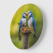 ラブバードの時計 ラージ壁時計 (傾斜)