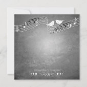 ラブバードの歌 ミュージック ウェディング 招待状 (裏面)