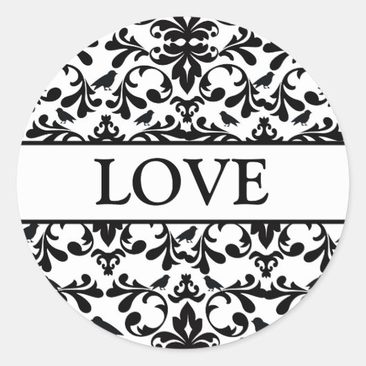 ラブバードの調整封筒用シール ラウンドシール (正面)