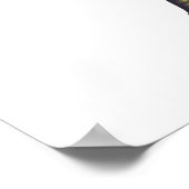 ラブバードは白いさくらんぼの花枝に座っている ポスター (角)