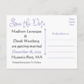 ラブバードは紫の日結婚付け 案内ポストカード (裏面)