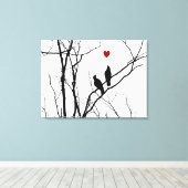 ラブバードをキャンバスに キャンバスプリント (インサイチュ (ウッドフロア))