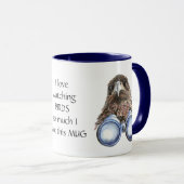 ラブバードウォッチングホークバイノクルスおもしろい引用文 マグカップ (正面右)