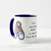 ラブバードウォッチングホークバイノクルスおもしろい引用文 マグカップ (正面左)