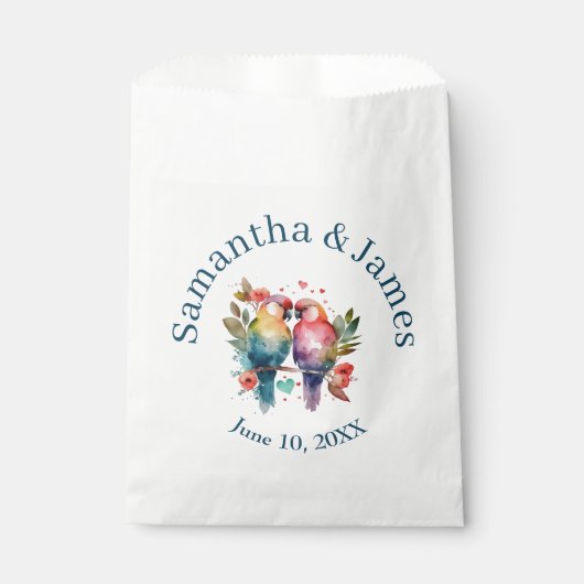 ラブバードウォーターカラーパステル フェイバーバッグ (正面)