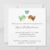 ラブバードエンゲージメント招待のお知らせ 招待状 (裏面)