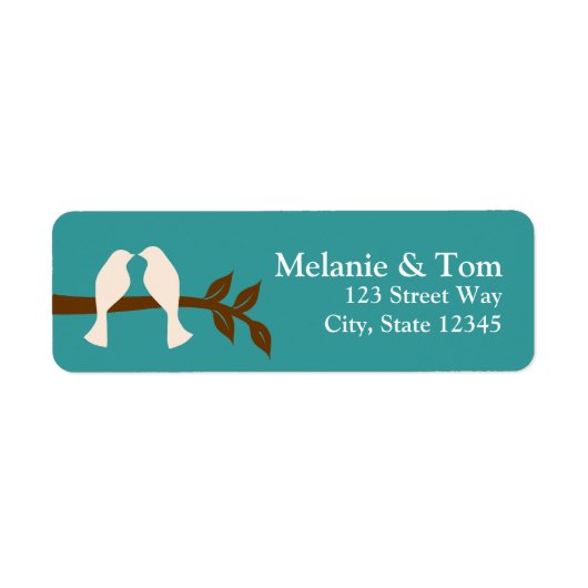 ラブバードオンアブランチ差出人住所ラベル ラベル (正面)