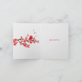 ラブバードオンフローラブランチハートハッピーバレンタイン シーズンカード (内部)