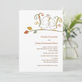 ラブバードオンブランチズ結婚式招待状 招待状 (スタンド正面)