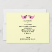 ラブバードオン桜ツリー結婚式招待状 招待状 (裏面)