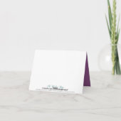 ラブバードカスタムストライプのサンキューカード（紫） サンキューカード (裏面)