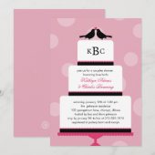 ラブバードケーキ ウェディングシャワー招待状 招待状 (正面/裏面)