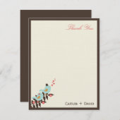 ラブバードサンキューカード ノートカード (正面/裏面)