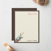 ラブバードサンキューカード ノートカード (正面/裏面インサイチュ)