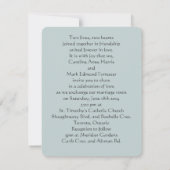 ラブバードスワンズハート注視結婚式招待状 招待状 (裏面)