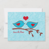 ラブバードズ・セーブ・ザ・デート招待状 セーブザデート (正面)