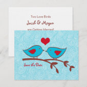 ラブバードズ セーブ・ザ・デート ご案内 (正面/裏面)