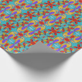 ラブバードテーマ絵を描モザイクタイルカスタム ラッピングペーパー (角)