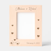 ラブバードハートカップルのバレンタインデー5x7 レーザー彫刻フレーム (正面)