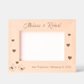 ラブバードハートカップルのバレンタインデー7x5 レーザー彫刻フレーム (正面)