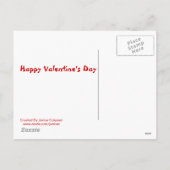 ラブバードハートハッピーバレンタインデーはがき シーズンポストカード (裏面)