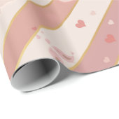 ラブバードハートバレンタインパターンラッピング紙 ラッピングペーパー (ロールコーナー)