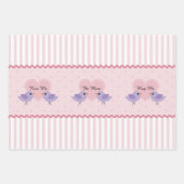 ラブバードハートバレンタイン ラッピングペーパーシート (正面)