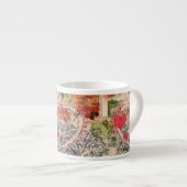 ラブバードハートレッドアートコラージュ エスプレッソカップ (正面右)