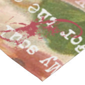 ラブバードハートレッドアートコラージュ テーブルクロス (アングル)