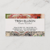 ラブバードハートレッドアートコラージュ 名刺 (裏面)