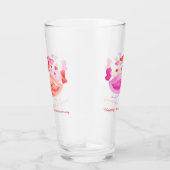 ラブバードハートレッドピンク1周年記念アート タンブラーグラス (右)